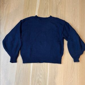 Princess Polly Deep Blue Crew Neck Sweater size S/M